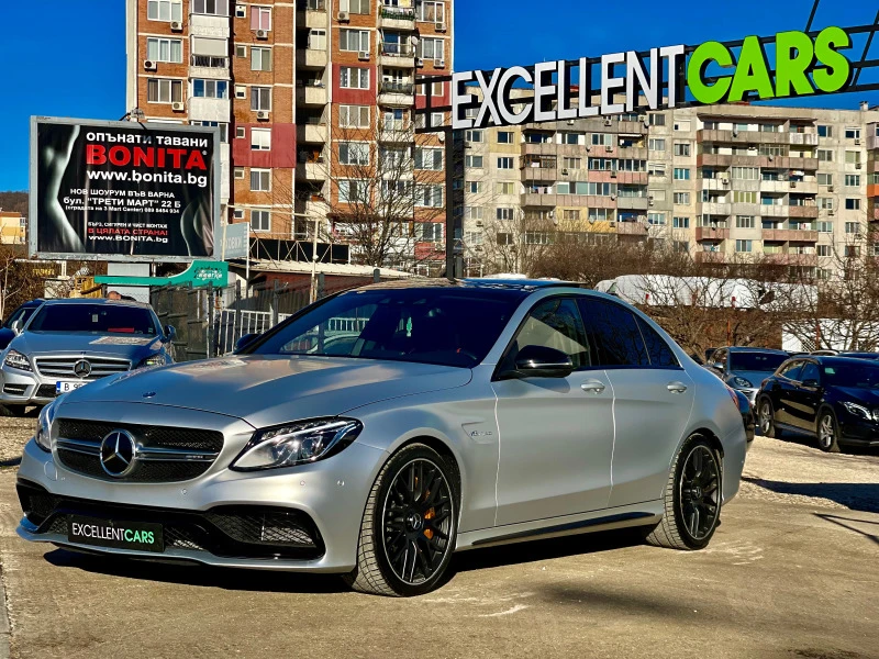 Mercedes-Benz C 63 AMG S* CERAMIC* SILVER-MAT* UNIQUE* SWISS* 5 TYPE DRIV, снимка 1 - Автомобили и джипове - 43675949