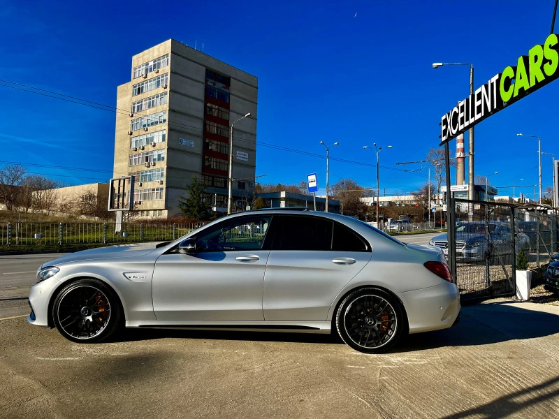 Mercedes-Benz C 63 AMG S* CERAMIC* SILVER-MAT* UNIQUE* SWISS* 5 TYPE DRIV, снимка 2 - Автомобили и джипове - 43675949