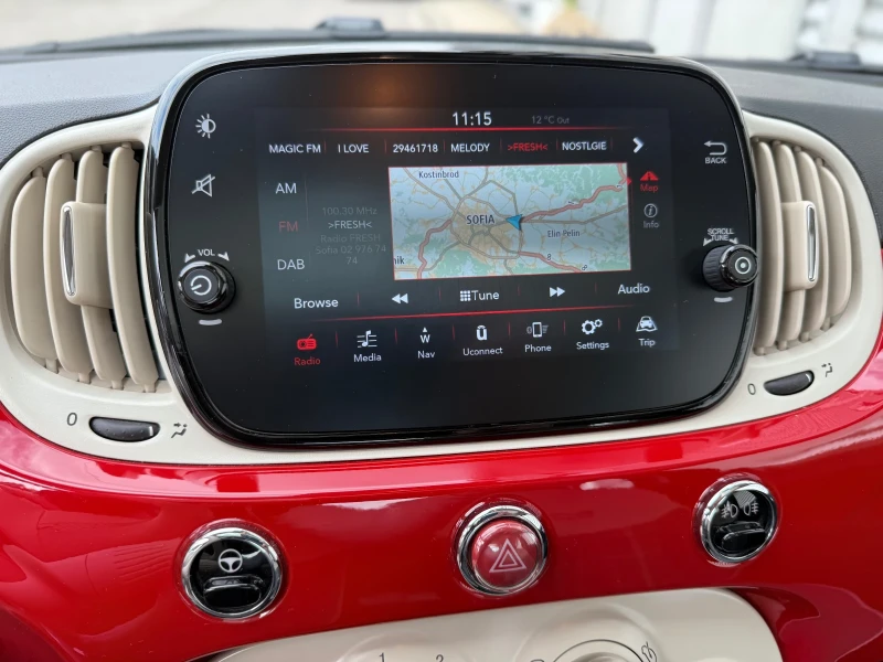 Fiat 500 35564км.+ Панорама+ Каско+ Регистрация+ Euro 6D, снимка 13 - Автомобили и джипове - 49805763