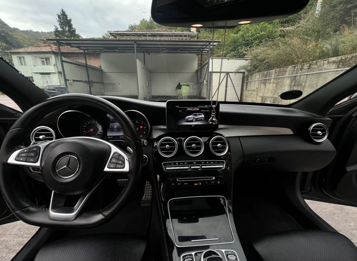 Mercedes-Benz C 220 AMG, 9-G TRONIC, high-intelligent LED, ОБСЛУЖЕНА, снимка 9 - Автомобили и джипове - 54442727