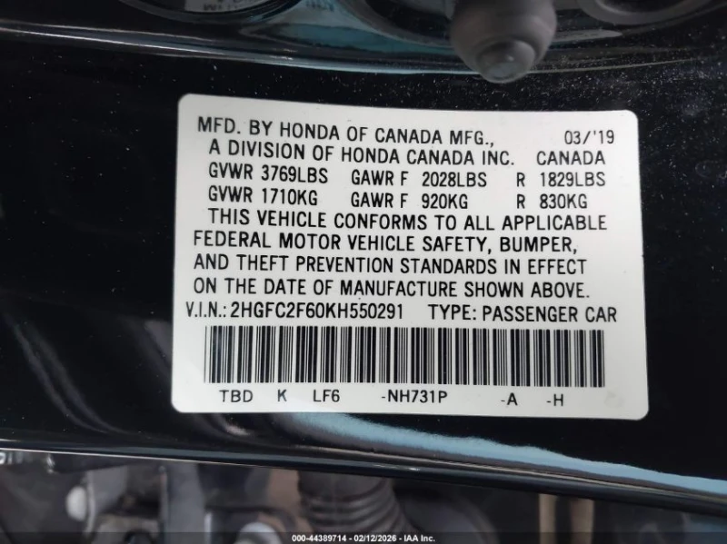 Honda Civic 2.0l Lx, снимка 9 - Автомобили и джипове - 53600504