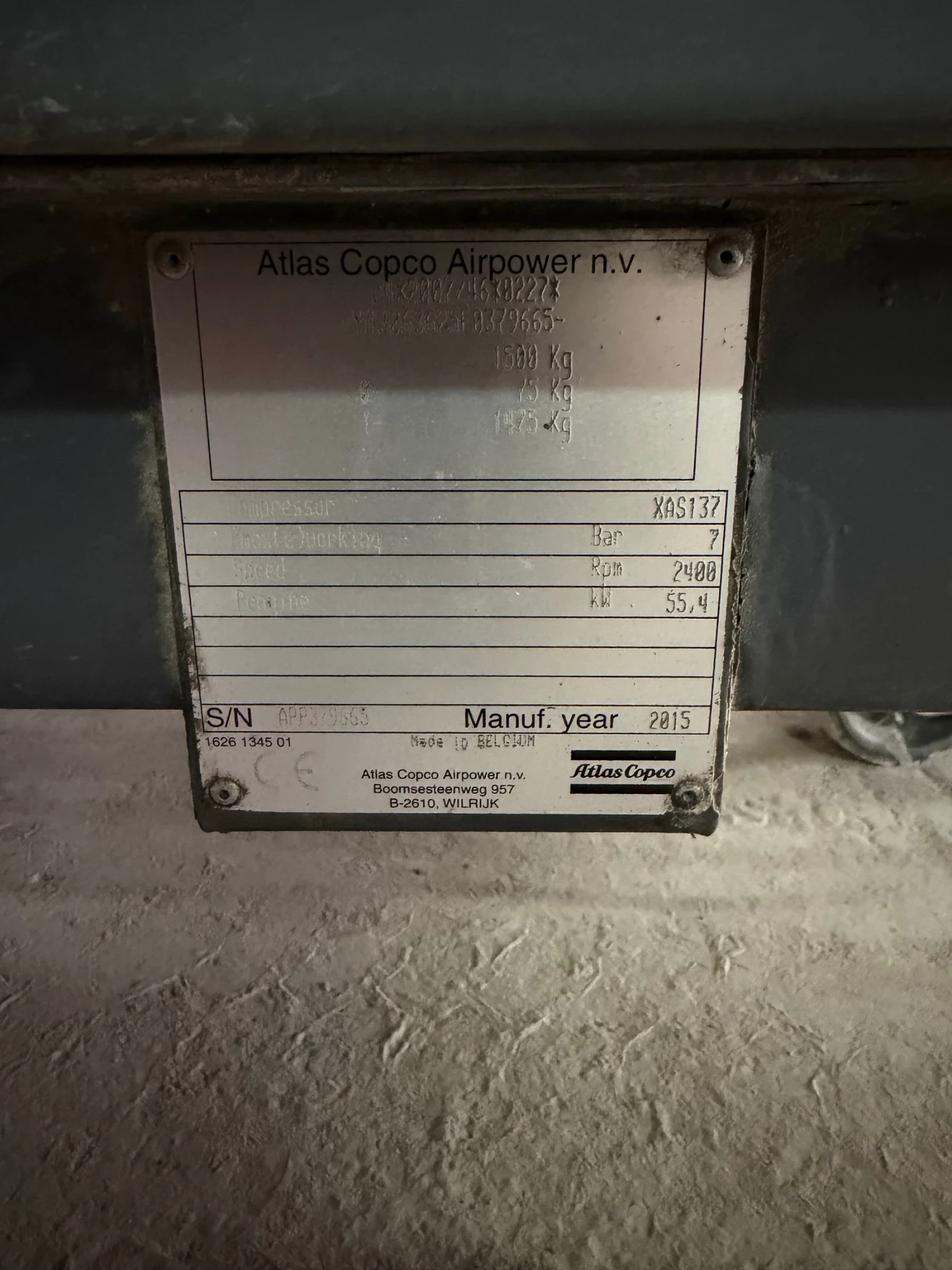 Компресори Atlas Copco XAS137, снимка 7 - Индустриална техника - 56045963
