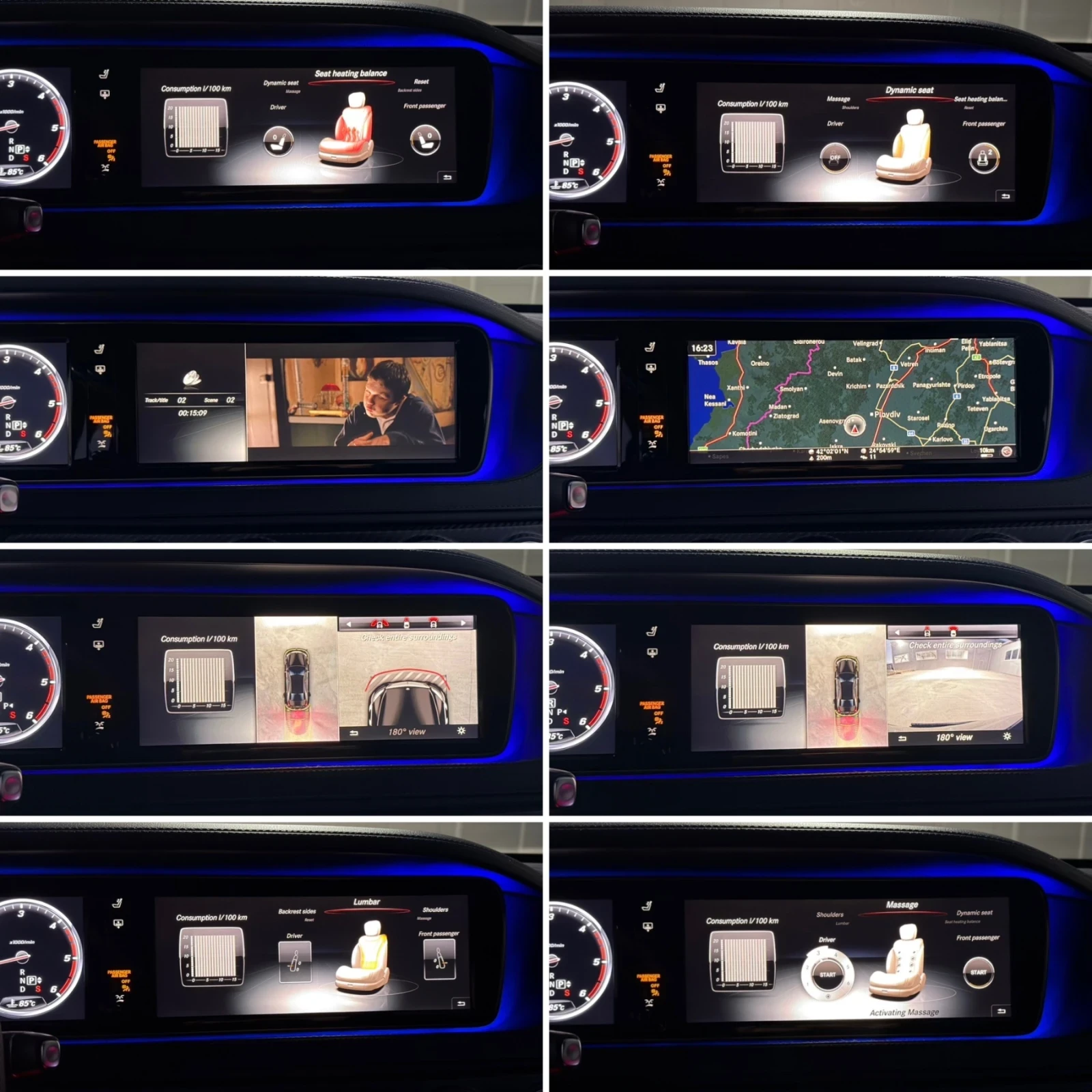 Mercedes-Benz S 350 BRABUS/ PANO/ 4MATIC/ 3xTV/ CARBON/ 360 CAM/ BURM | Mobile.bg � ����������� 14