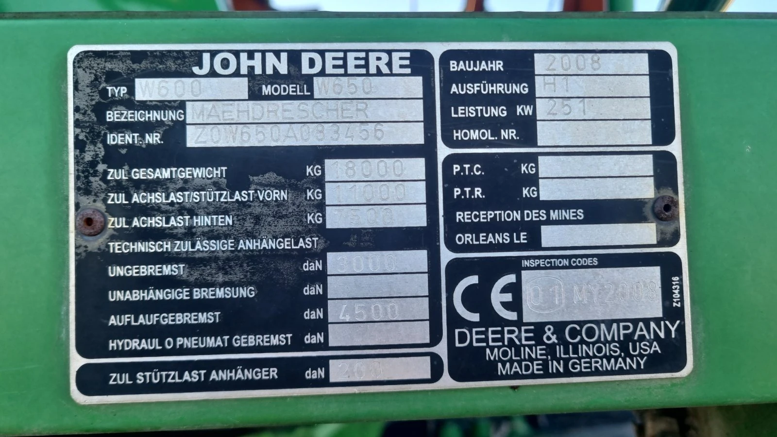 Комбайн John Deere W650 - изображение 3