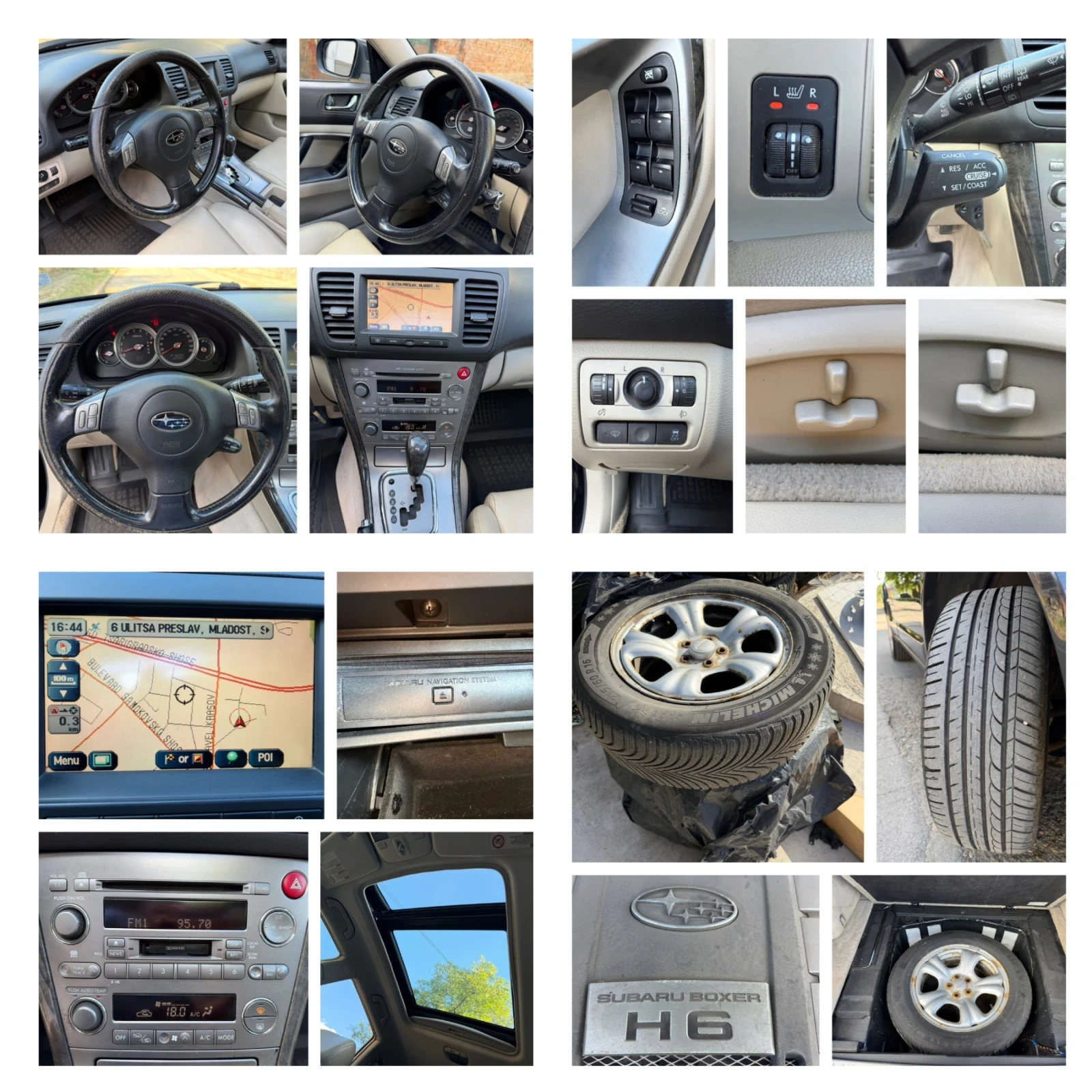 Subaru Outback 3.0i, 4x4, H6 Boxer, Обслужен, 2комплекта джанти, снимка 16 - Автомобили и джипове - 55957203