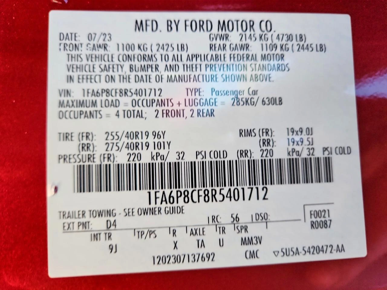 Ford Mustang GT, снимка 12 - Автомобили и джипове - 54244322