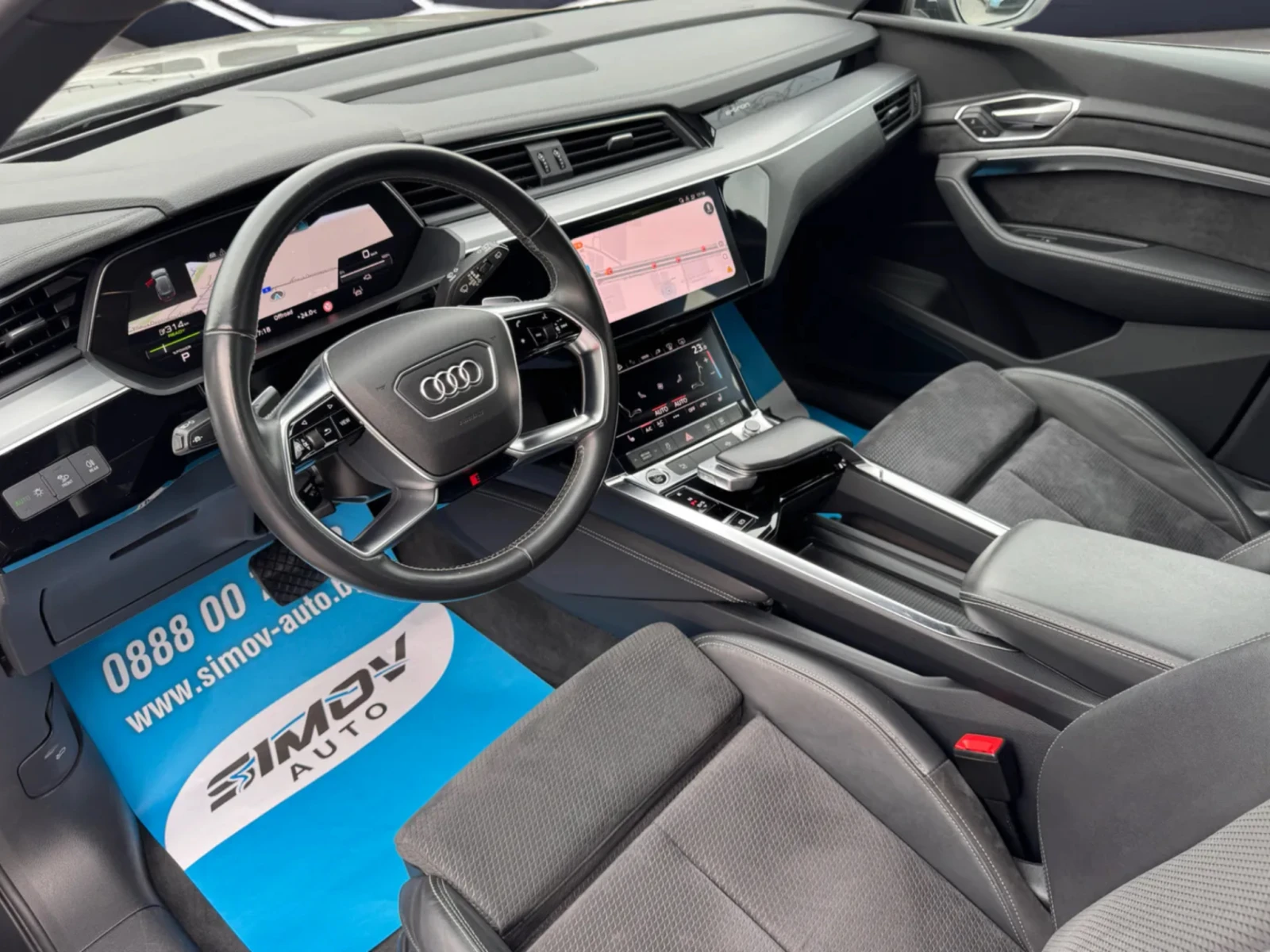 Audi E-Tron 55 97%-SOH S-LINE ДИСТРОНИК HEAD-UP ДИСПЛЕЙ KEYLES, снимка 7 - Автомобили и джипове - 56166386