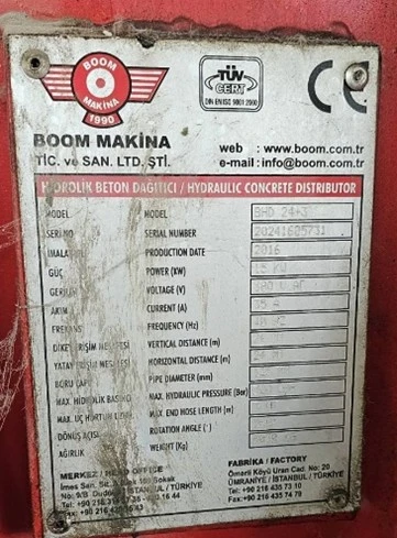 Допълнително оборудване Друг вид BOOM MAKINA BHD 24 + 3, снимка 2 - Индустриална техника - 54201721