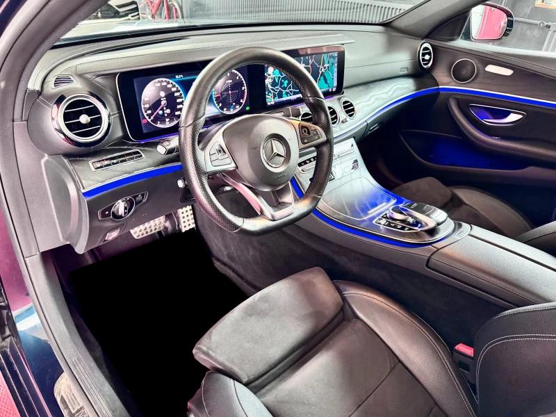 Mercedes-Benz E 220 d/AMG/194HP/AIRM./PANO/DISTRONIC/HUD/CAM/LED/784f, снимка 8 - Автомобили и джипове - 51778077
