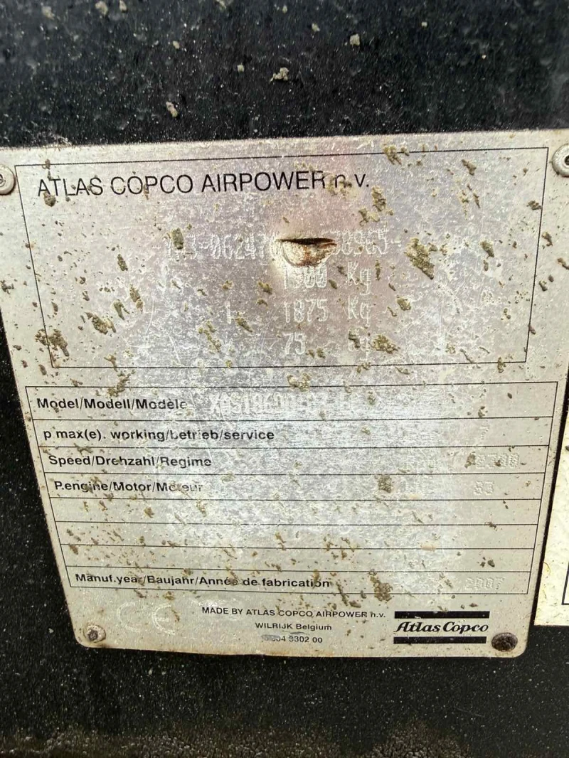 Компресори Atlas Copco XAS186, снимка 2 - Индустриална техника - 53523166