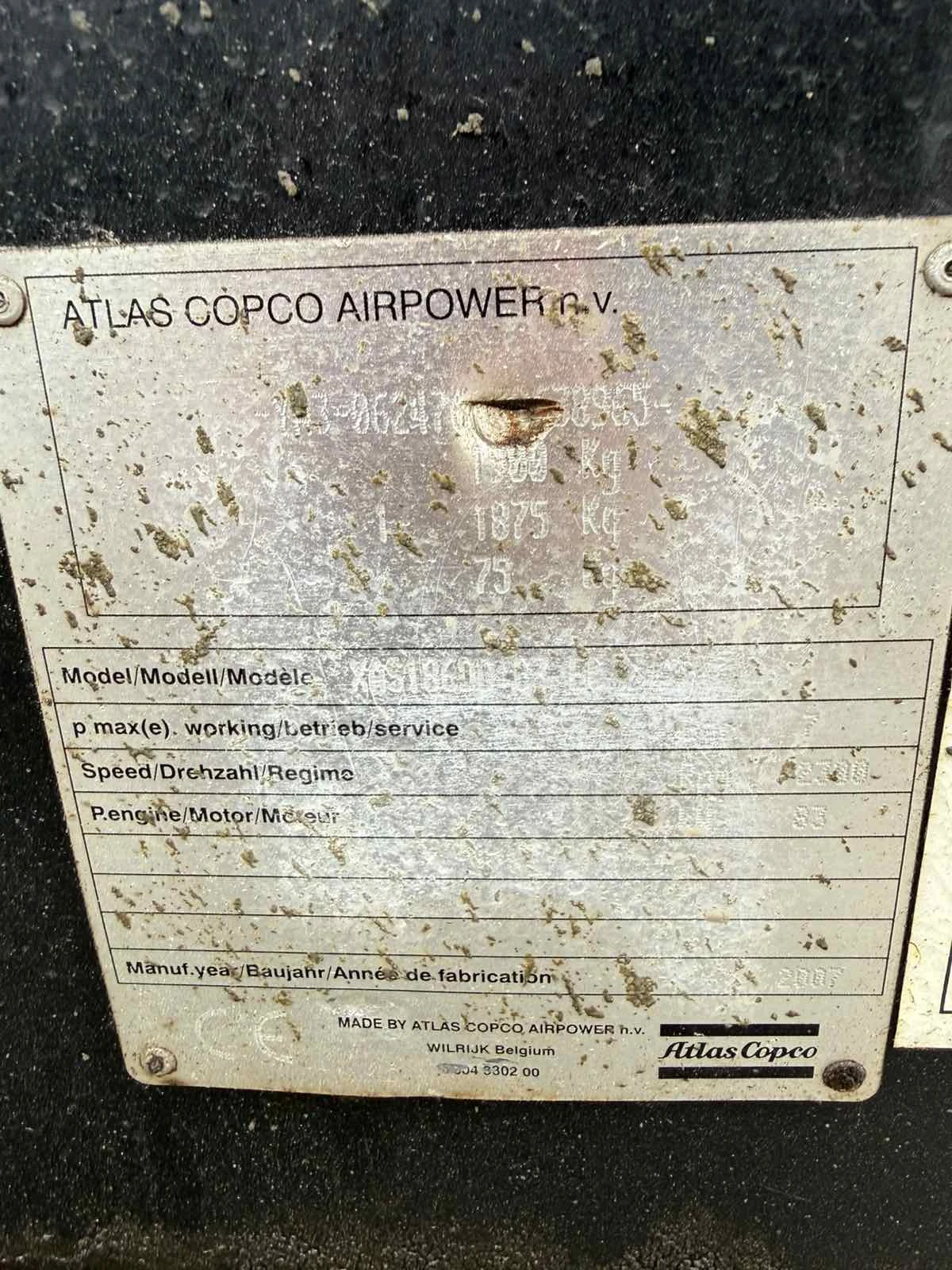 Компресори Atlas Copco XAS186 - изображение 2