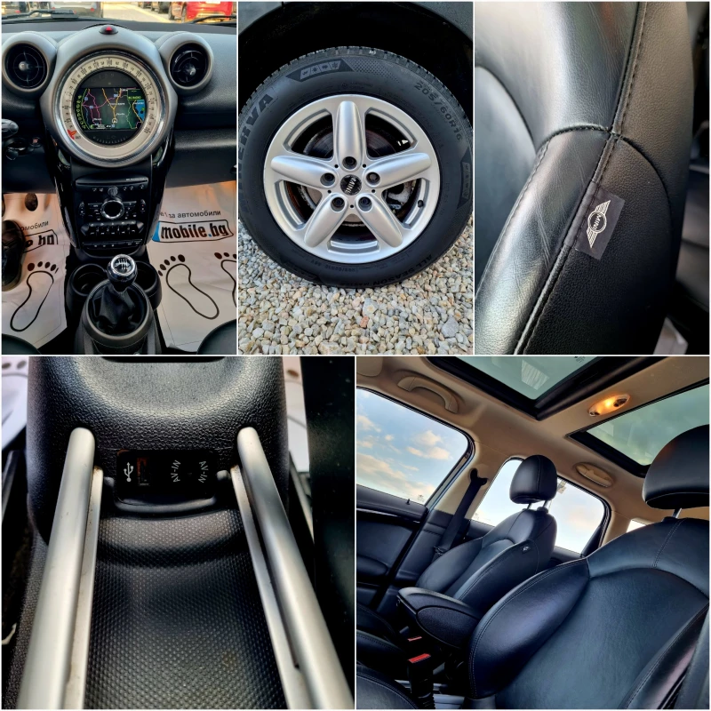 Mini Countryman 1.6D 4x4 Panorama, Navi, Koja, снимка 14 - Автомобили и джипове - 49870866