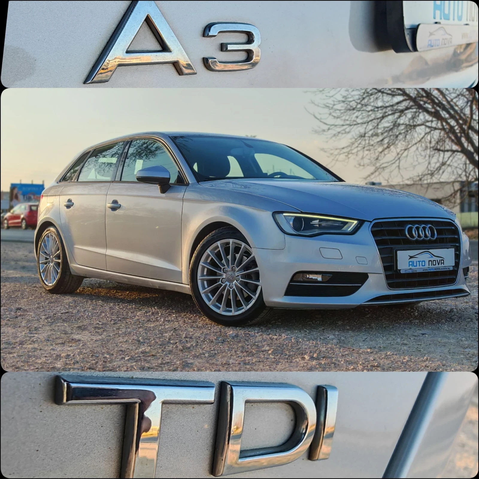 Audi A3 2.0 ДИЗЕЛ 150 К.С. АВТОМАТИК! LED! НАВИ! УНИКАТ!, снимка 17 - Автомобили и джипове - 53866725