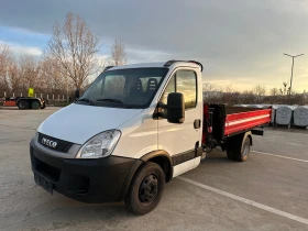 Iveco Daily 35C17 Тристранен самосвал кран Ferrari 530 A2 6m, снимка 2