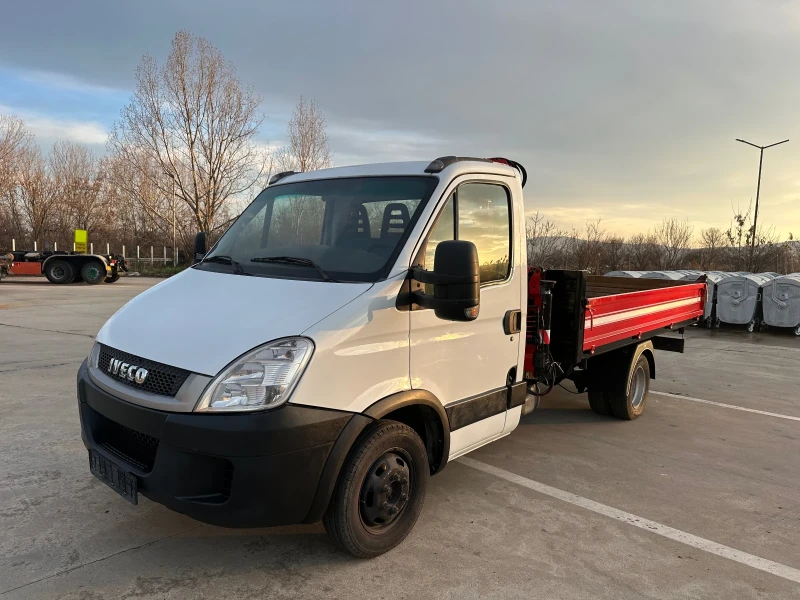 Iveco Daily 35C17 Тристранен самосвал кран Ferrari 530 A2 6m, снимка 2 - Бусове и автобуси - 48634259