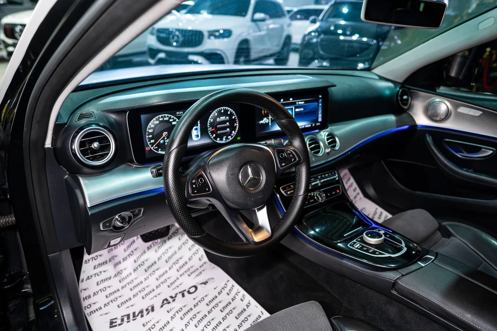 Mercedes-Benz E 220 D FULL AMG LINE LED NAVI BURM ������ 100% | Mobile.bg � ����������� 12