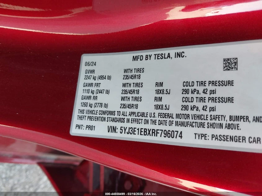 Tesla Model 3 Long Range Dual Motor All-Wheel Drive, снимка 9 - Автомобили и джипове - 54419082