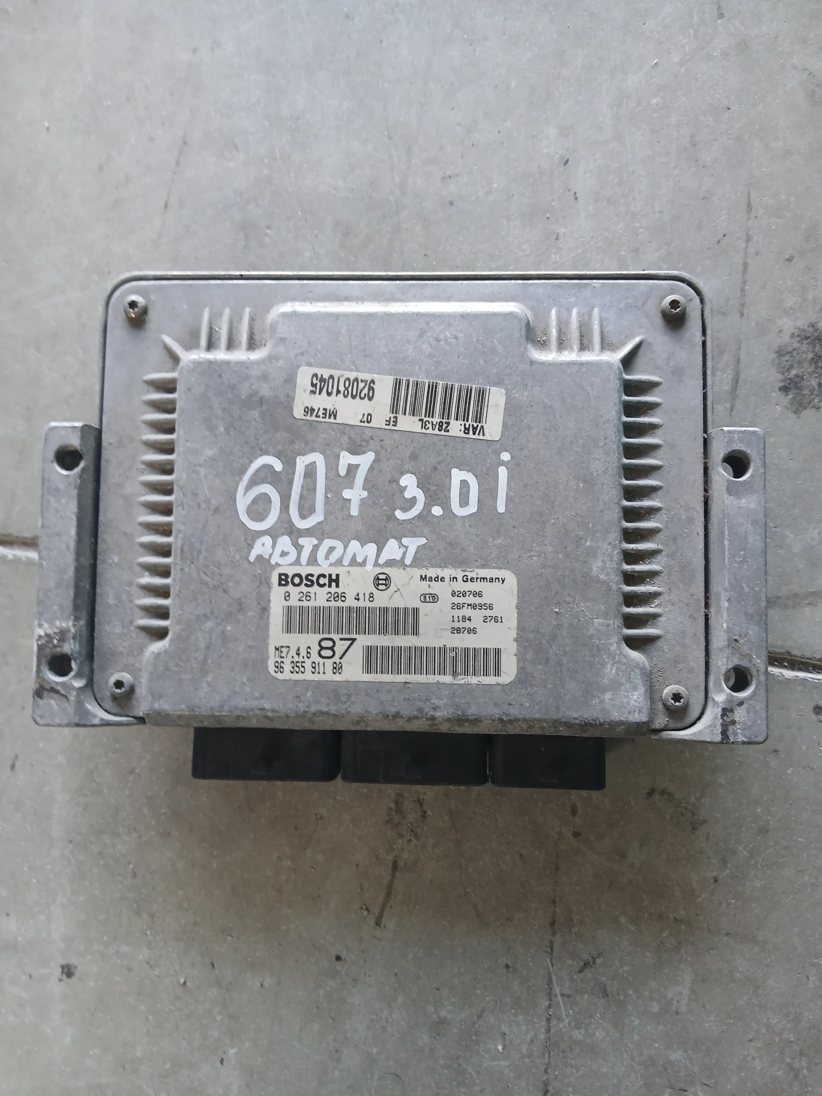 0 261 206 418 Компютър Peugeot 607