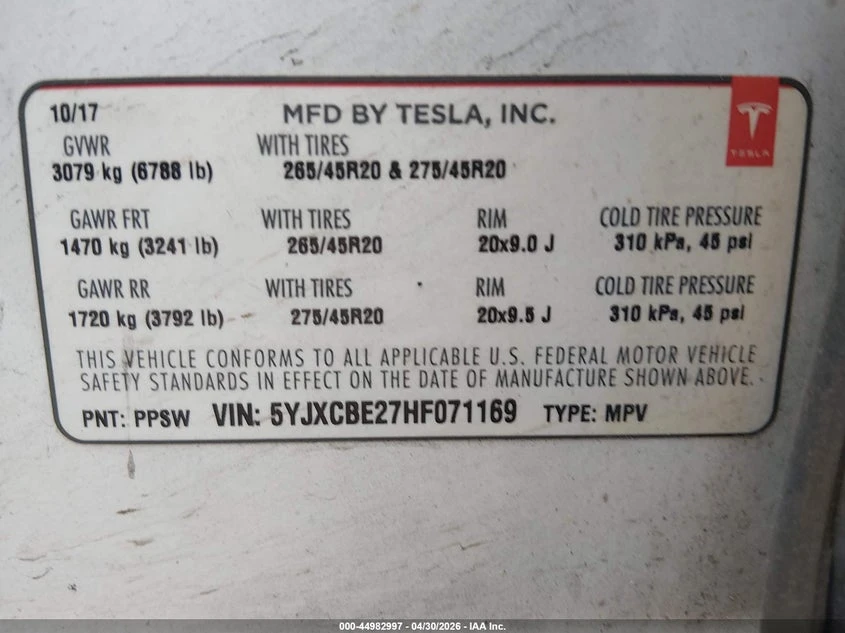Tesla Model X 100D AWD, снимка 9 - Автомобили и джипове - 55893516