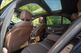 Mercedes-Benz E 300 КАФЯВА КОЖА/BURMESTER/360 CAMERA/ ADAPT. CR/PANO/, снимка 10