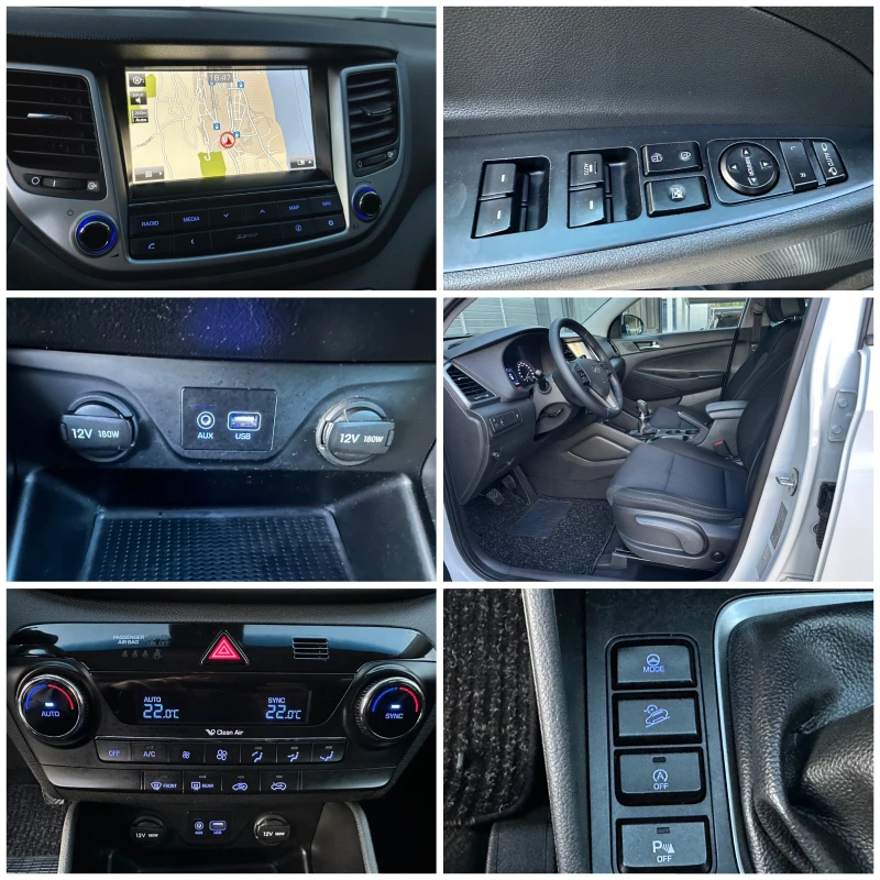 Hyundai Tucson 1.6i ГАЗ +  БЕНЗИН НАВИГАЦИЯ КАМЕРА НОВИ ГУМИ, снимка 16 - Автомобили и джипове - 51955497