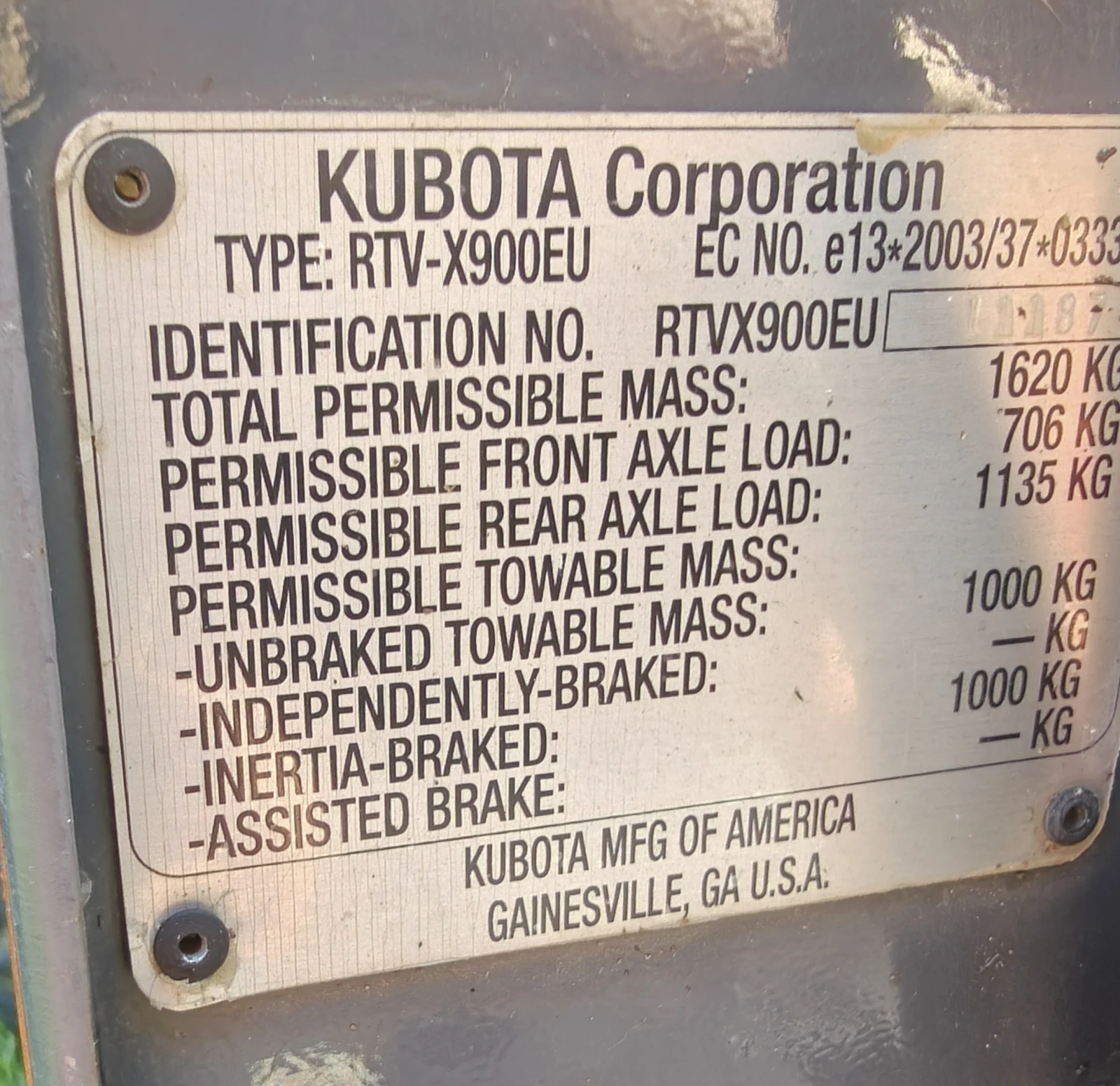 Трактор Kubota RTV 900, снимка 11 - Селскостопанска техника - 55783176