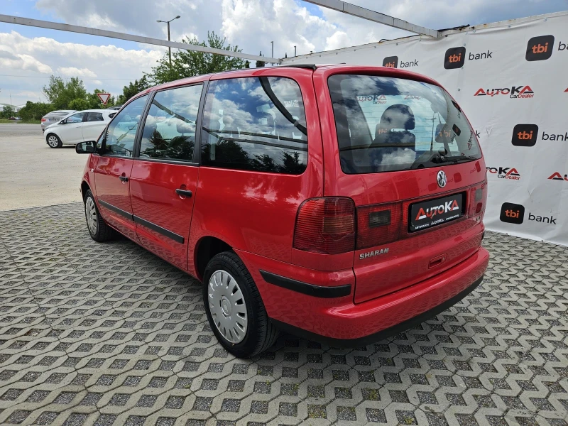 VW Sharan 1.8T-150кс= 7МЕСТА= КЛИМАТРОНИК= ПОДХОДЯЩ ЗА ГАЗ, снимка 5 - Автомобили и джипове - 50540571