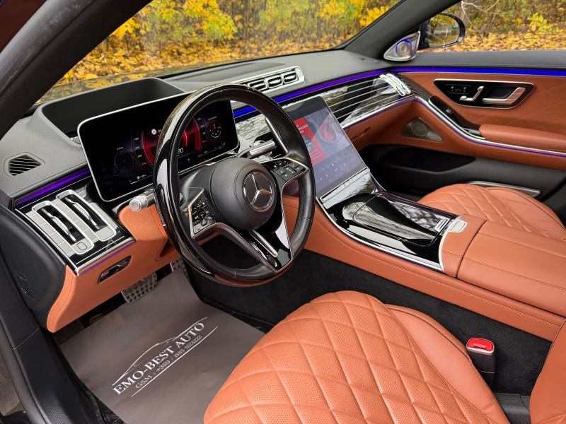 Mercedes-Benz S 580 L* 4-Matik* AMG* V8* CHAUFFEUR* 3xTV* HUP* AMBIENT, снимка 9 - Автомобили и джипове - 52435007