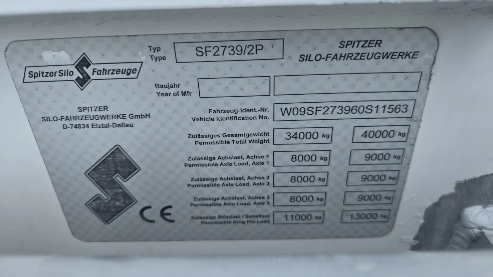 Полуремарке Spitzer 39 куб./ 4800 кг.тара, снимка 13 - Ремаркета - 55070125