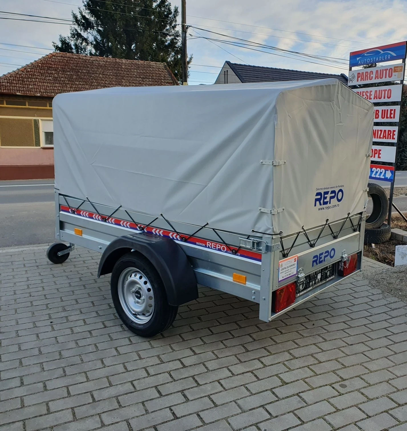 За автомобил Agados Туристическо ремарке REPO 2.10м x1.15м x 1.15м + б, снимка 5 - Ремаркета - 54000925