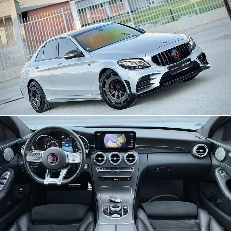 Mercedes-Benz C 220 BRABUS 800/ 9G-Tronic/ CARBON/ 360 CAMERA, снимка 9 - Автомобили и джипове - 50311306