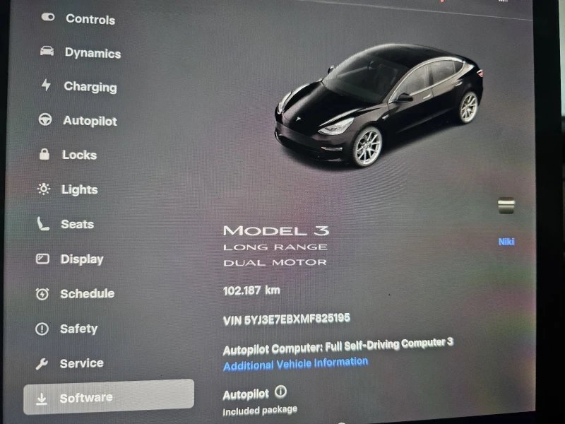 Tesla Model 3 EU/LONG RANGE 82kW/AWD 4X4/FACE/гаранция , снимка 11 - Автомобили и джипове - 52588269