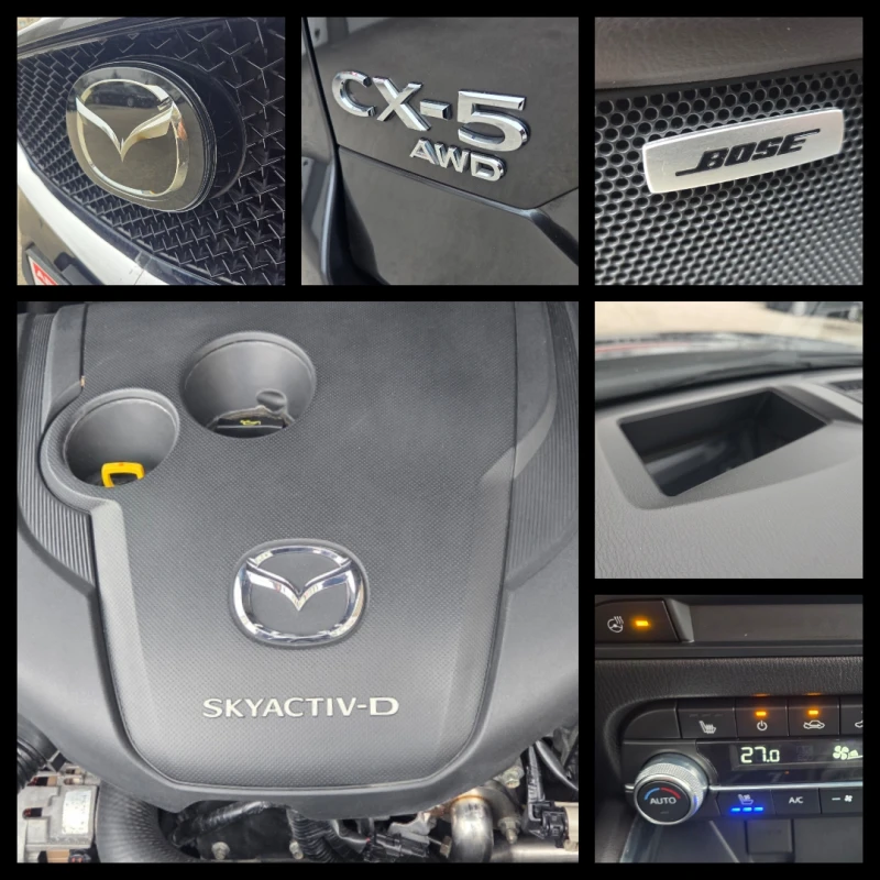Mazda CX-5 2.2d/Signature/4x4/Distronic/HEAD-UP/BOSE/360Камер, снимка 17 - Автомобили и джипове - 53362482
