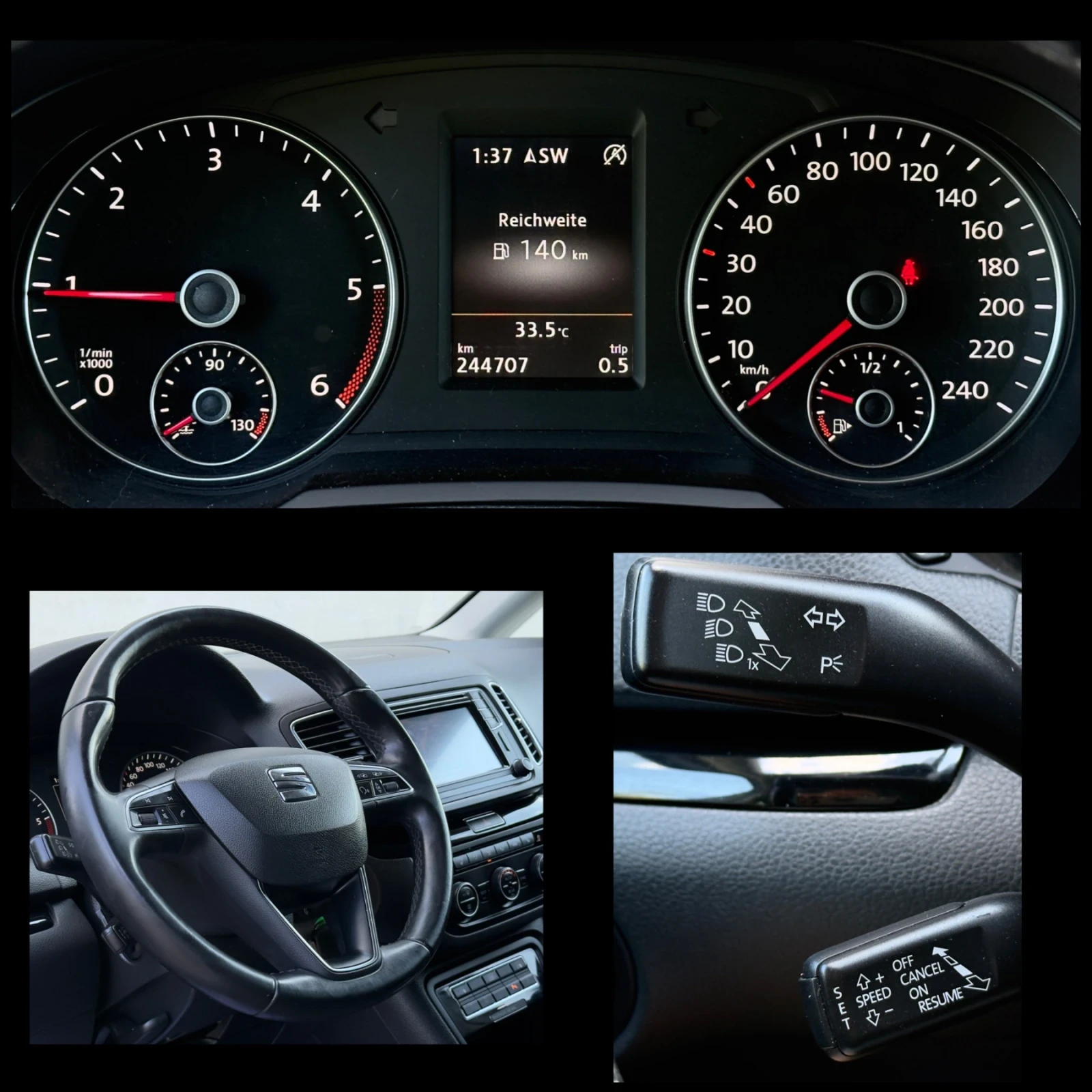 Seat Alhambra 2.0TDi//7местен* NAVI* XENON* CAMERA* LED, снимка 17 - Автомобили и джипове - 55731061