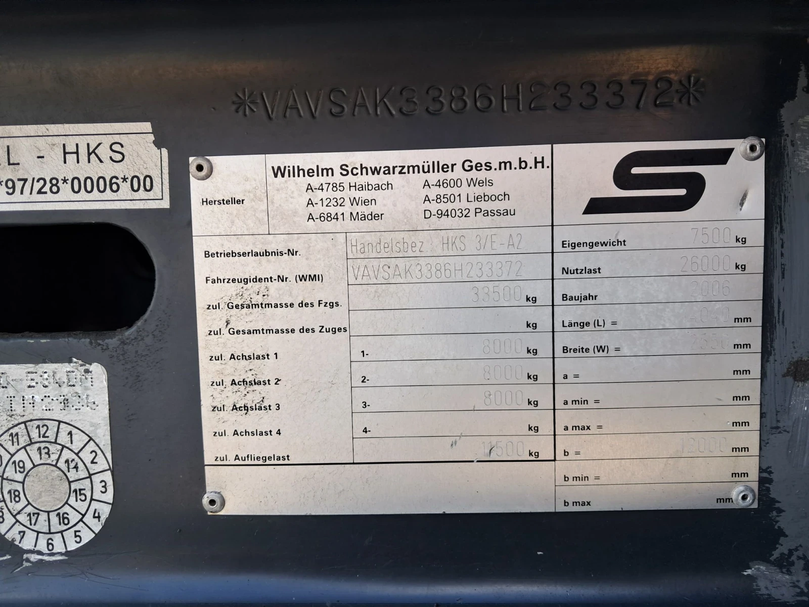 Полуремарке Schwarzmuller 80куб., снимка 5 - Ремаркета - 56649364