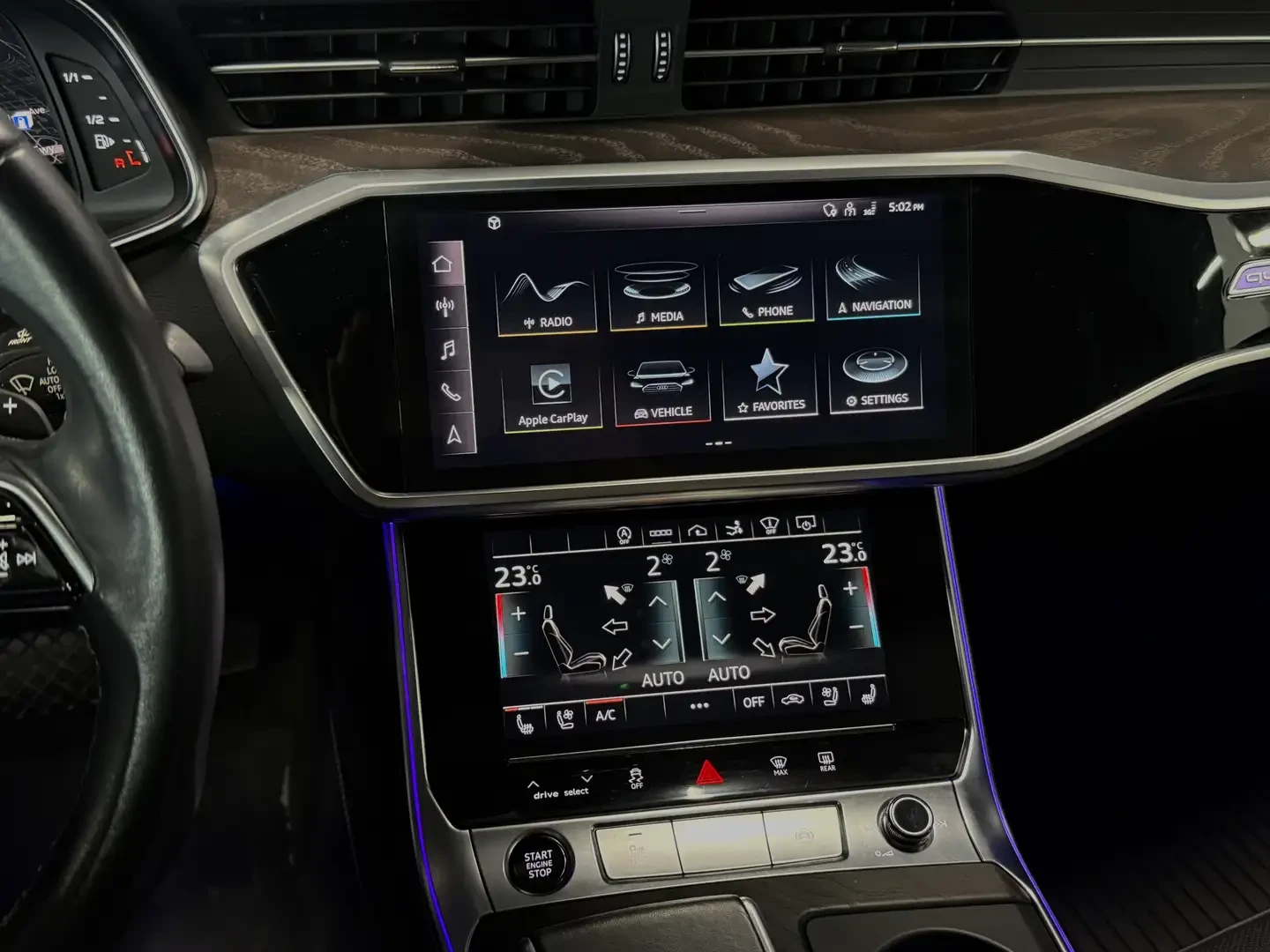 Audi A7 55 TFSI | TECHNIK | HUD| DIGITAL DASH| ОБДУХ| DIST, снимка 12 - Автомобили и джипове - 55304538