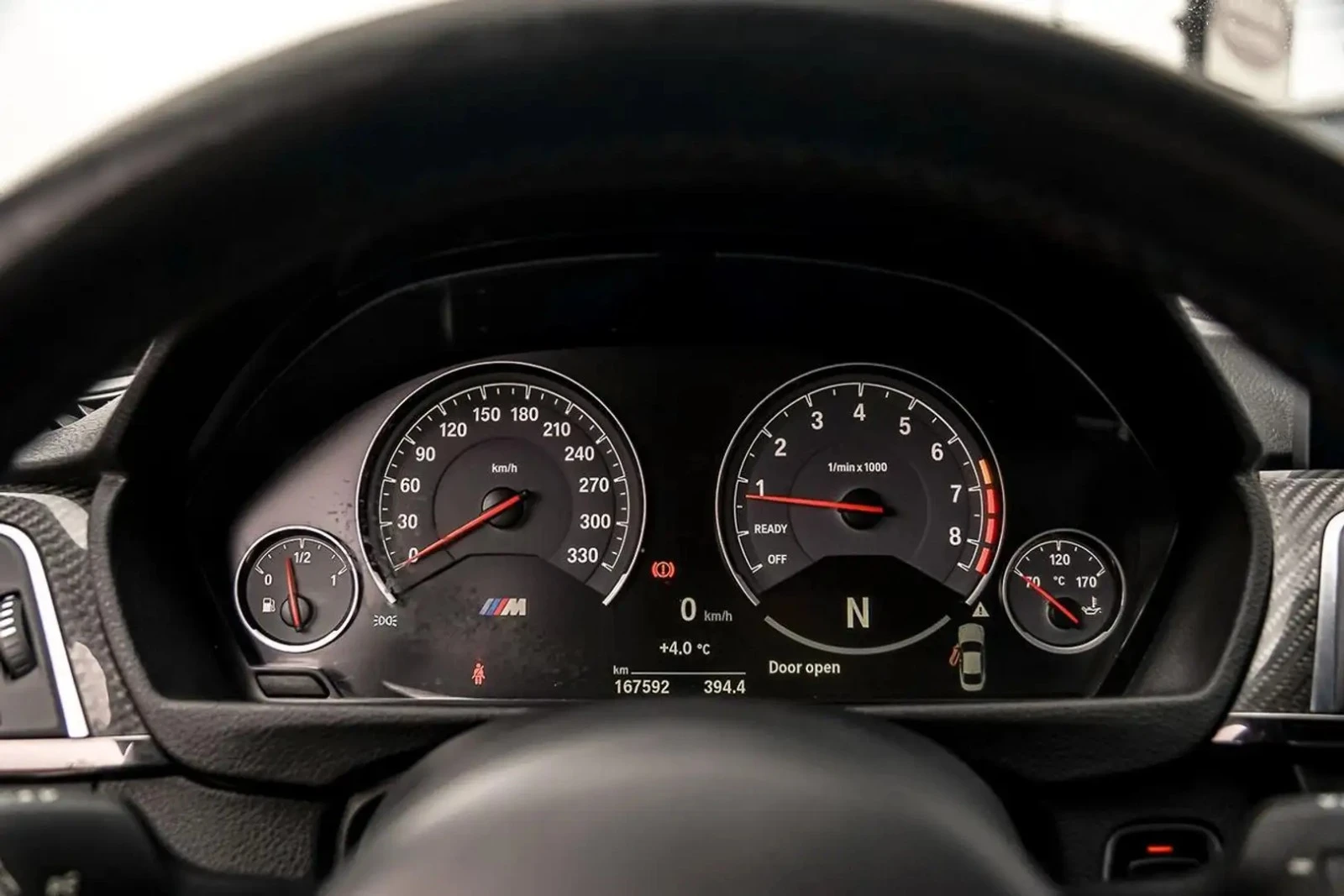 BMW M4 РЪЧКА* ХЕДЪП* H/K* CARBON* ПОДГРЕВ ВОЛАН, снимка 8 - Автомобили и джипове - 55478361