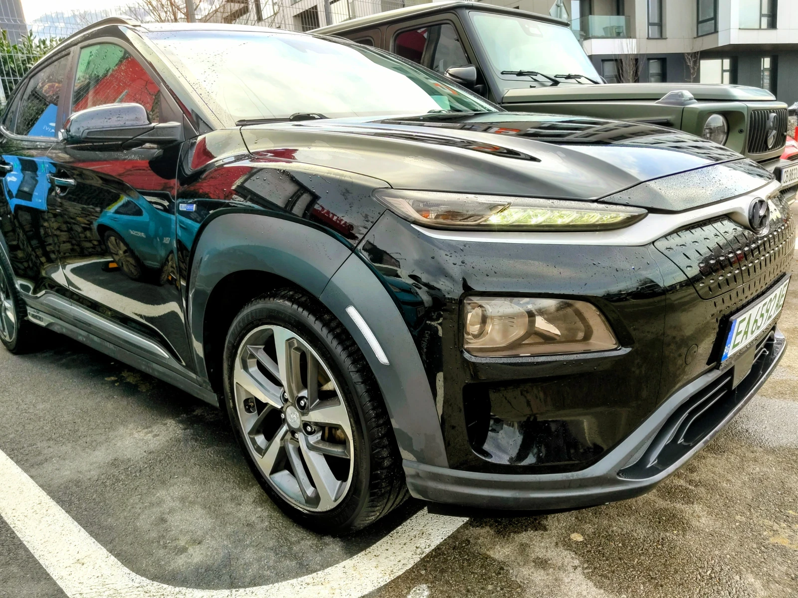 Hyundai Kona 64KWh/Blue link/3 ФАЗНА/SOH100%/Термопомпа/HEADUP, снимка 1