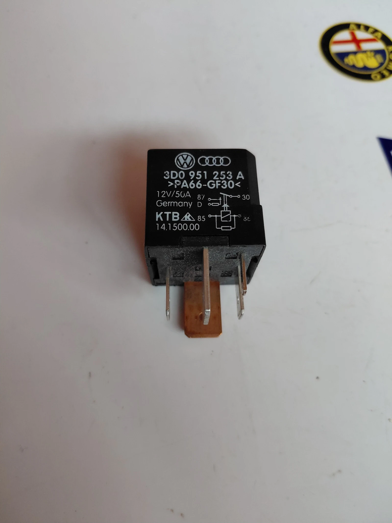 3D0951253A  реле 433  VW, AUDI, SEAT, SKODA  3D0 951 253 A, снимка 3 - Части - 53885714