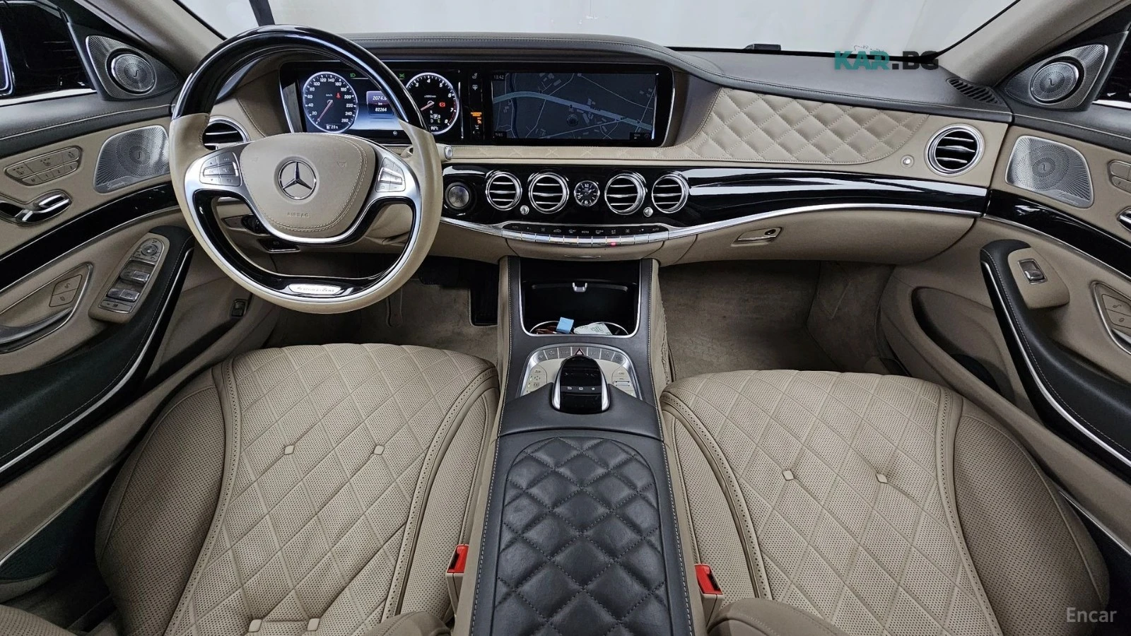 Mercedes-Benz Maybach S600* КОЖА* ПОДГРЕВ* ОБДУХВ* BURM* PANO* 360, снимка 7 - Автомобили и джипове - 55964406