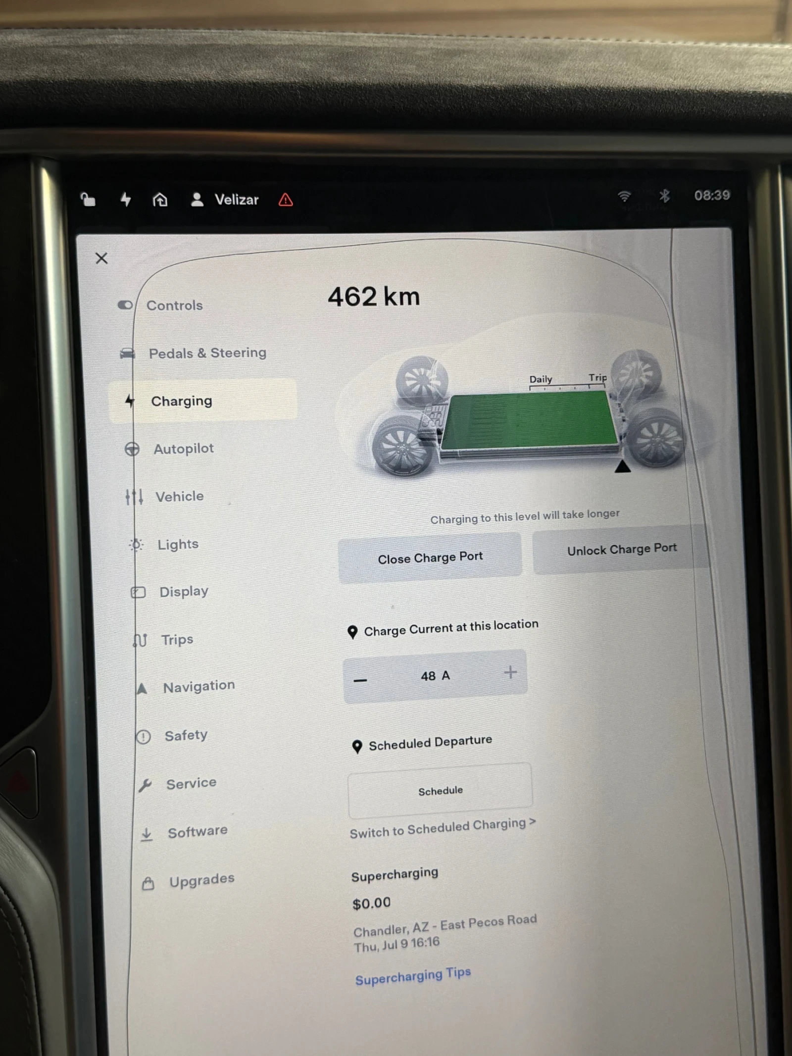 Tesla Model S P90D Free Supercharging , снимка 14 - Автомобили и джипове - 56225880