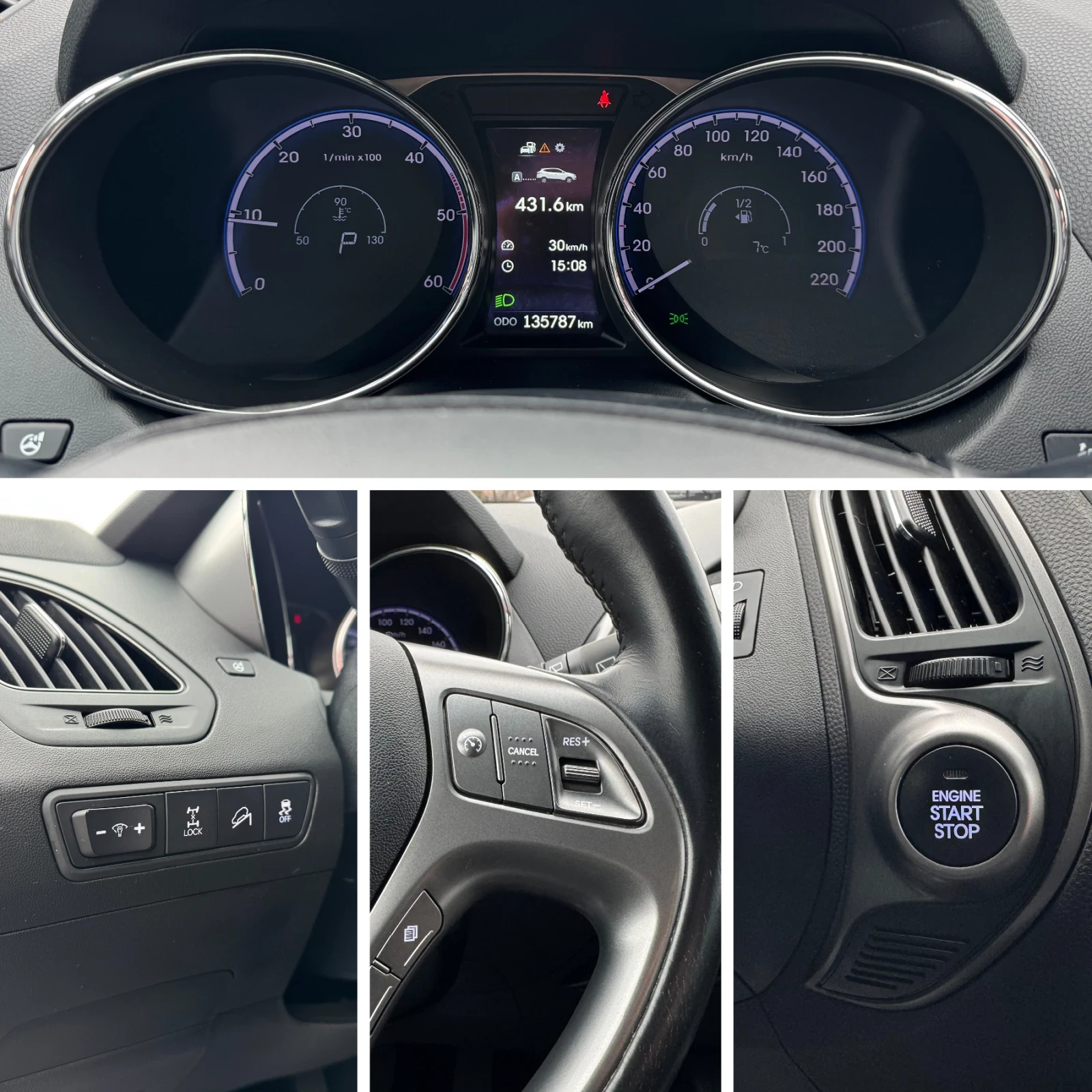 Hyundai IX35 2.0D-4X4-FACELIFT-X POSSIBLE-CAMERA-KEYLESS-TOP, снимка 15 - Автомобили и джипове - 53510363