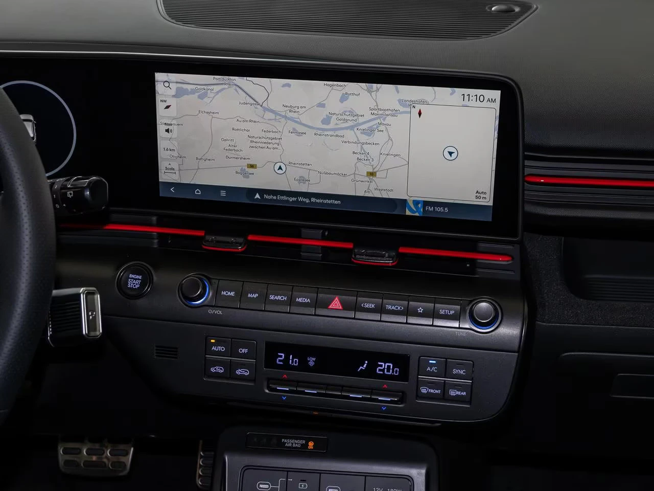 Hyundai Kona НОВ!/T-GDi/139HP/N-LINE/DCT/CAM/NAVI/CPLAY/226q, снимка 10 - Автомобили и джипове - 54340739