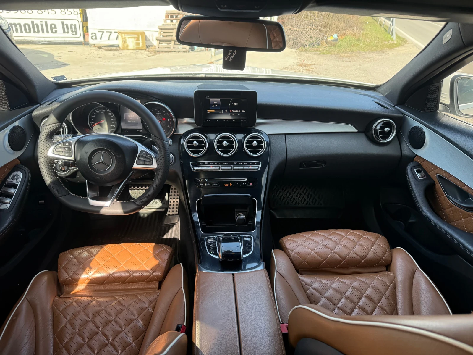 Mercedes-Benz C 220 designo-AMG-panorama-, снимка 14 - Автомобили и джипове - 52888962