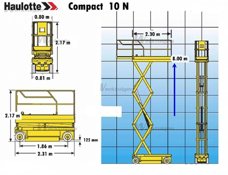 Автовишка Друга марка HAULOTTE COMPACT 10N, снимка 16 - Индустриална техника - 31209389