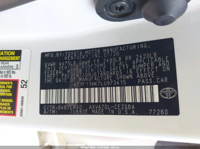 Toyota Camry 2.5l Xle, снимка 9 - Автомобили и джипове - 53597666