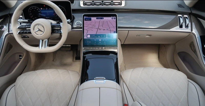 Mercedes-Benz S 580 AMG/LONG/4-MATIC/EXCLUSIV/BURM/PANO/HEAD UP 3D/360, снимка 9 - Автомобили и джипове - 52040423