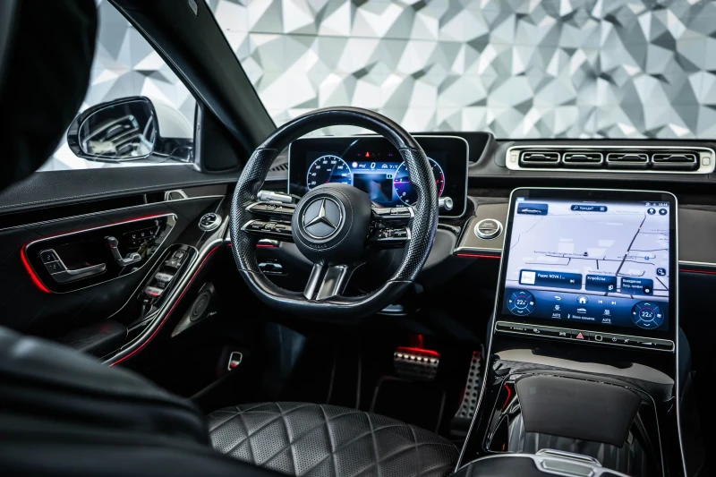 Mercedes-Benz S 400  d 4M L AMG* 360* Pano* Burm, снимка 13 - Автомобили и джипове - 53249090