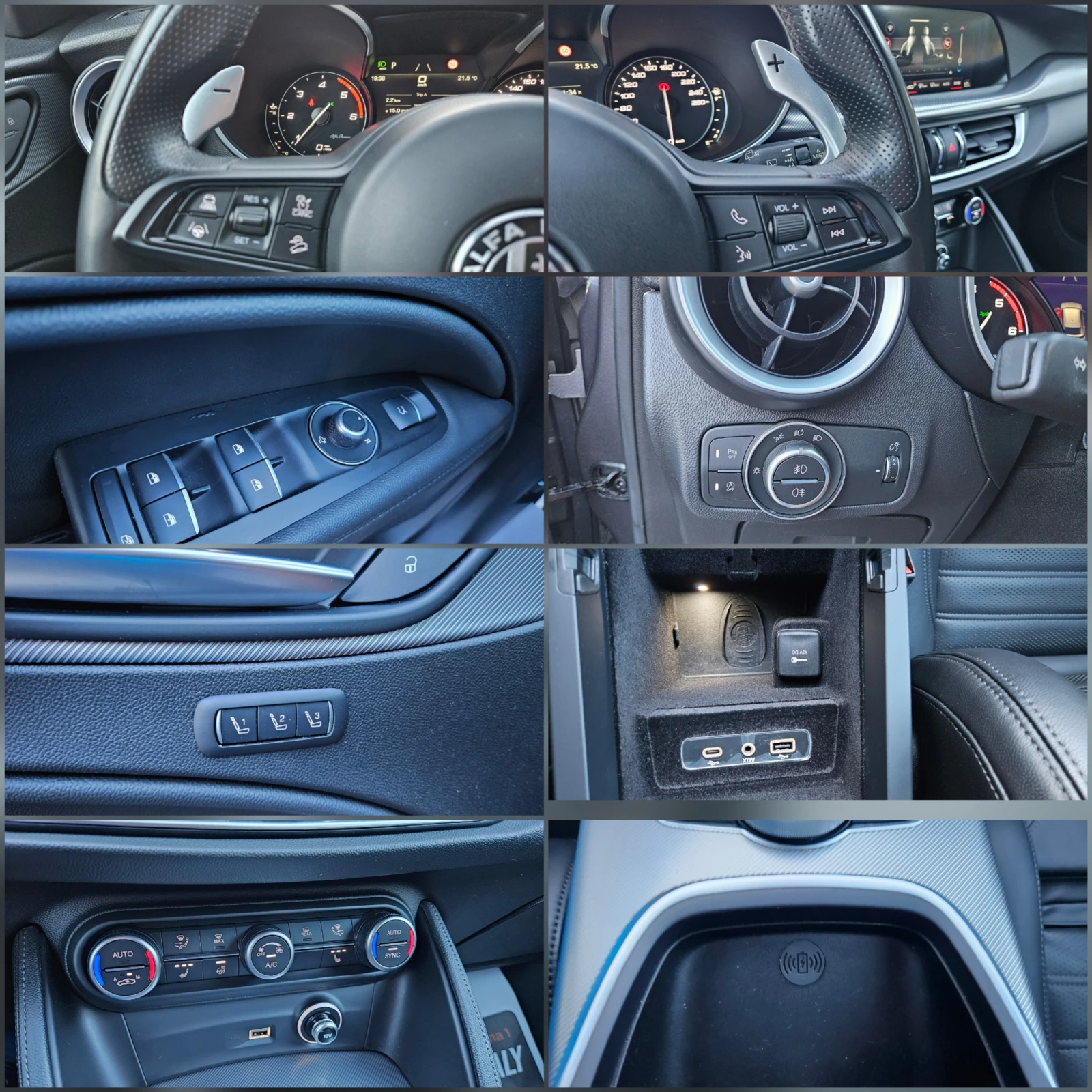 Alfa Romeo Stelvio 2.2 JTDM AVTOMAT/KOJA/NAVIG/Q4/VOLOCE, снимка 14 - Автомобили и джипове - 55936580