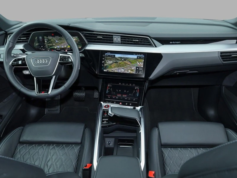 Audi E-Tron S Sportback Quattro = Black Optics= Гаранция, снимка 8 - Автомобили и джипове - 48157696